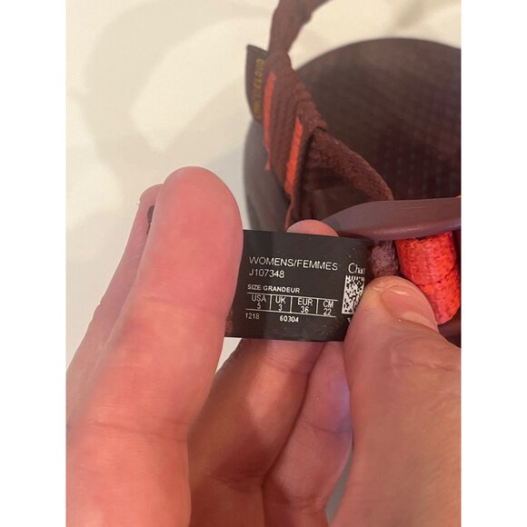 Chaco Womens Z/Cloud Sandals Adjustable Red Straps Size 6 NWOT - Picture 6 of 7